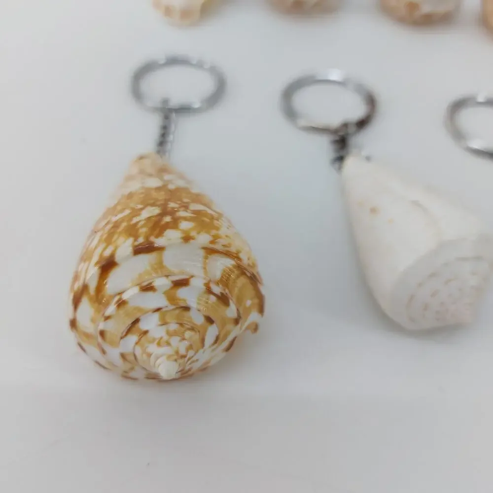 Sheshell Key Rings Lot Keychain Lot of 9 Natural Boho